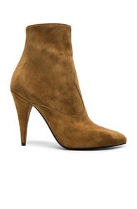 Saint Laurent Suede Fetish Boots In Brown