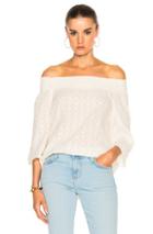 Current/elliott Smocked Top In White