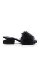 Alexander Wang Feather Lou Slides In Black