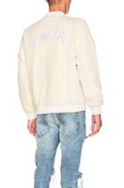 Stussy Stock Varsity Jacket In Neutrals,white