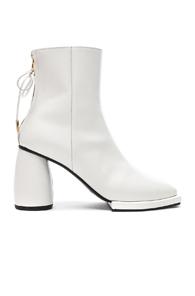 Reike Nen Square Ribbon Half Boots In White