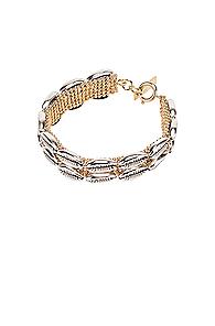 Isabel Marant Shell Bracelet In Metallic Silver