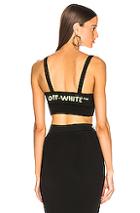 Off-white Knit Basic Crop Top In Black