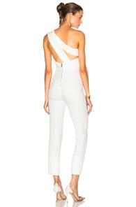 Roland Mouret Ampere Stretch Viscose Jumpsuit In White