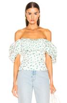 Hellessy Pool Bustier Top In Abstract,green,white