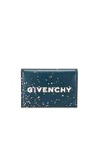 Givenchy Graffiti Logo Wallet In Blue
