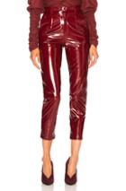 Zeynep Arcay Patent Leather Mom Pants In Red
