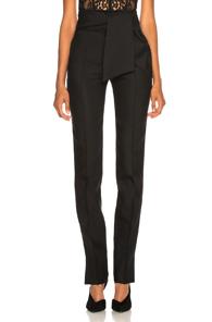 Valentino Oversized Bow Belt Trousers In Black