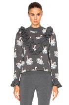 Stella Mccartney Swan Jacquard Sweater In Gray,abstract