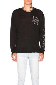 Adaptation Los Angeles Long Sleeve Tee In Black