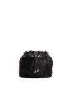 Stella Mccartney Fur Bucket In Black