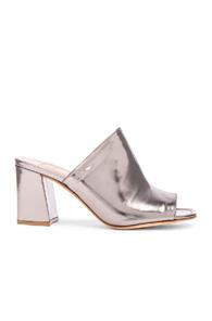 Maryam Nassir Zadeh Leather Penelope Mules In Metallics
