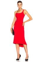 Oscar De La Renta For Fwrd One Shoulder Cocktail Dress In Red