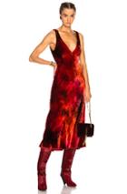 Raquel Allegra Tulip Dress In Ombre & Tie Dye,red