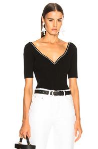 Frame Sweetheart Sweater In Black