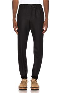 Sacai Melton Pant In Blue