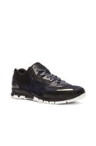Lanvin Polyester And Sporty Mesh Running Sneaker In Blue,metallics