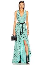 Silvia Tcherassi Berna Dress In Green,polka Dots