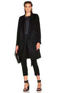 Ann Demeulemeester Soft Wool Coat In Black