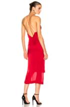 Dion Lee Satin Fine Line Cami Dress In Red