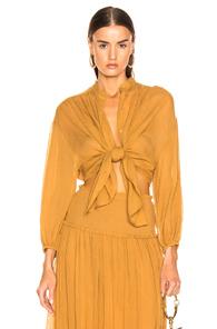 Zimmermann Wayfarer Crinkle Shirt In Yellow