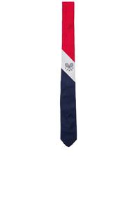 Thom Browne Classic Tennis Crest Necktie In Red
