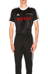 Gosha Rubchinskiy X Adidas Jersey Tee In Black,stripes