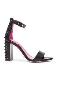 Oscar Tiye Leather Amari Sandals In Black
