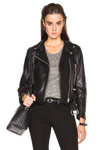 Acne Studios Mock Leather Jacket In Black