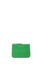 Comme Des Garcons Clover Embossed Small Pouch In Green