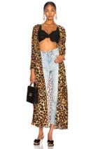 We Are Leone Maxi Cardigan In Animal Print,brown