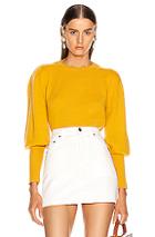 Jonathan Simkhai Cashmere Puff Sleeve Sweater In Yellow