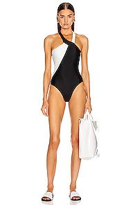 Sebastien Adrianne Swimsuit In Black,white