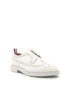 Thom Browne Pebble Grain Leather Bluchers  In White