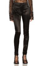 Ann Demeulemeester Satin Leggings In Black