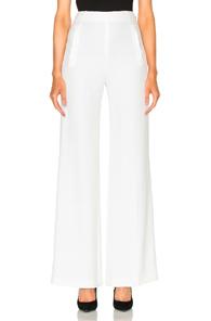 Roland Mouret Axon Stretch Viscose Trousers In White