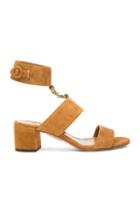 Aquazzura Suede Safari Sandals In Brown
