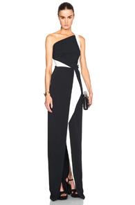 Roland Mouret Lilyvick Stretch Double Crepe Gown In Black