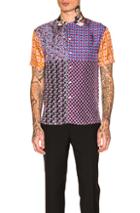 Pierre-louis Mascia Aloeuw Patchwork Shirt In Floral,geometric Print