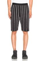Issey Miyake Homme Plisse Flags Shorts In Black,stripes