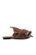 No. 21 Velvet Bow Slides In Neutrals