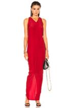 Rick Owens Moody Tank Gown In Red
