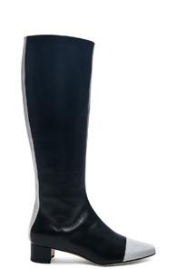 Manolo Blahnik Leather Wakia 30 Boot In Black