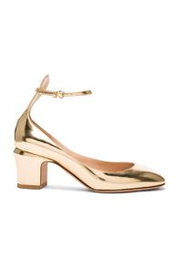 Valentino Leather Tan-go Pumps In Metallics
