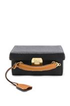 Mark Cross Small Bicolor Saffiano & Smooth Calf Grace Box Bag In Black