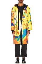 Craig Green Vibrating Scene Line Stitch Parka In Ombre & Tie Dye,orange,yellow