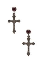 Givenchy Cross Pendant Earrings In Metallics