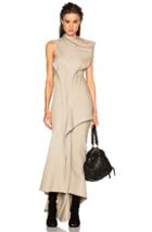 Rick Owens Vincente Bias Tied Dress In Neutrals