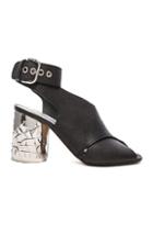 Maison Margiela Shattered Glass Leather Heels In Black