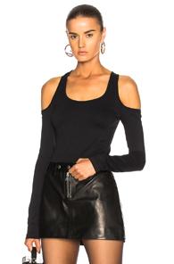 Helmut Lang Long Sleeve Racer Top In Black